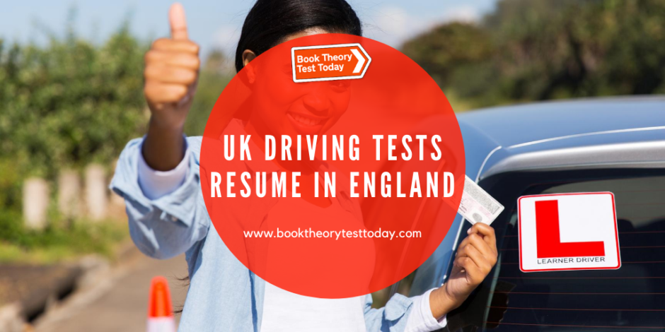 Learner driver happy that UK driving tests have resumed.